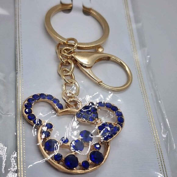 Brand New  Blue Minnie Mouse Key chain - Picture 1 of 3